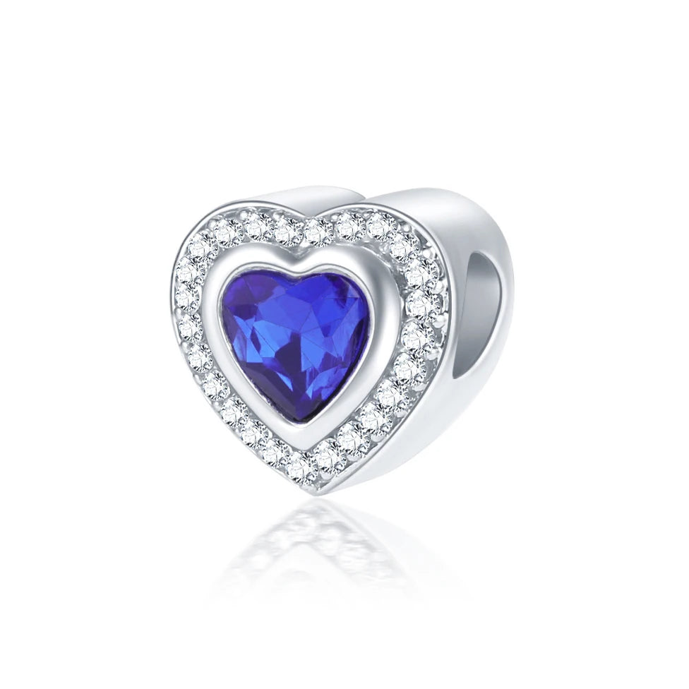Original Alloy Bead Family Love Heart Pendant Charm - Mom & Dad DIY Jewelry for Pan Bracelets & Necklaces