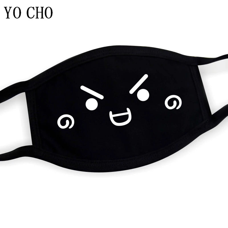 YO CHO Unisex Cotton Dust Mouth Mask – Anime Cartoon Respirator, Warm Mouth Muffle, Perfect Birthday Party Gift