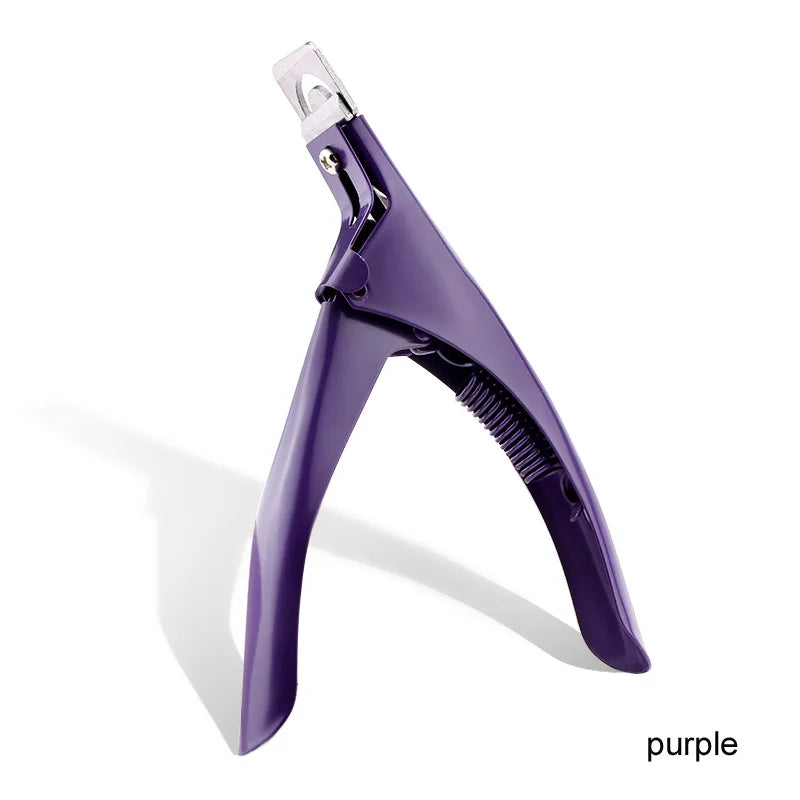 Professional Fake Nail Cutter - U-Type Acrylic Nail Tip Edge Trimmer Stainless Steel Manicure Tool