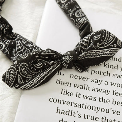 Vintage Boho Suede Headbands for Women – Soft Solid Print Cross Knot Elastic Hairbands & Bandanas for Girls