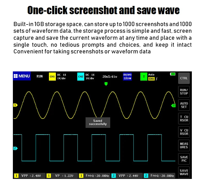 FNIRSI-1013D Digital Tablet Oscilloscope – Dual Channel, 100MHz Bandwidth, 1GS/s Sampling Rate, 7-Inch Mini Scope