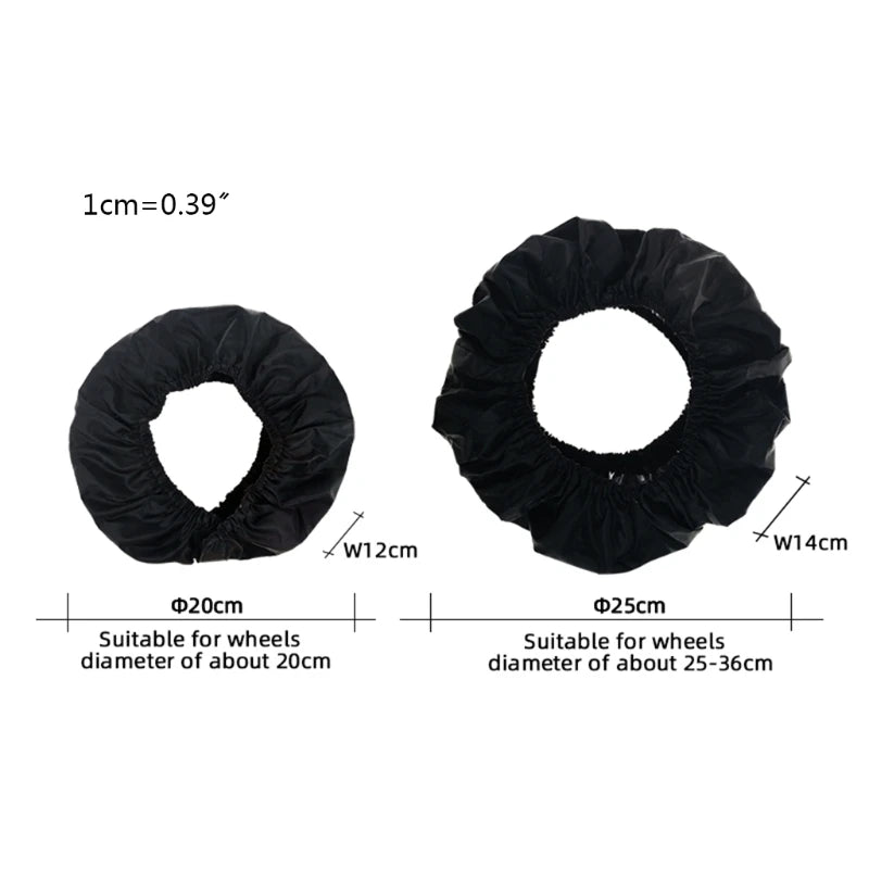 Baby Stroller Wheel Cover Set | Dustproof Tire Protectors for Infant Pushchair Pram | Anti-Dirty Oxford Cloth Accessories - Pack of 2