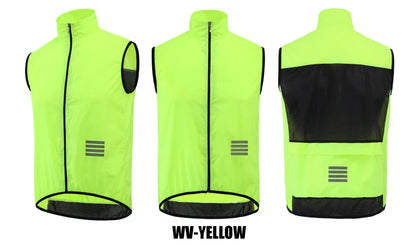 KEMALOCE 2023 Cycling Vest - Navy Blue Windproof Sleeveless Bicycle Gilet, Lightweight MTB Sports Wind Vest for Men