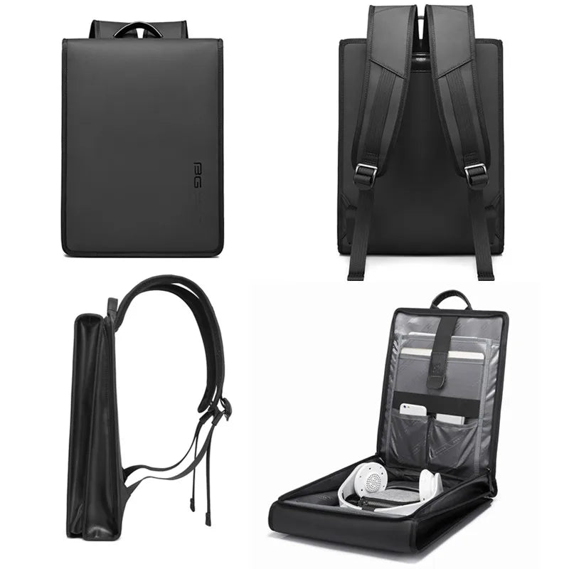 BANGE Men's Business Backpack - Anti-Theft Computer Bag, Large Capacity 14.1 Inch Laptop Bag, Elegant & Waterproof