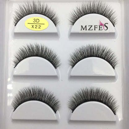 38 Styles 5 Pairs 3D Mink False Eyelashes – Natural Fake Lashes Makeup Beauty Tools