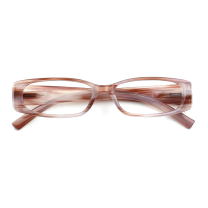 Stylish Small Frame Reading Glasses - Spring Hinge Readers for Men & Women in 6 Color Options