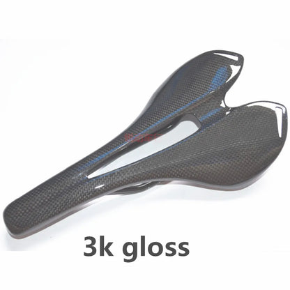 Superlogic 3K Full Carbon Fiber Bike Saddle - Lightweight Road & MTB Seat 275×143mm