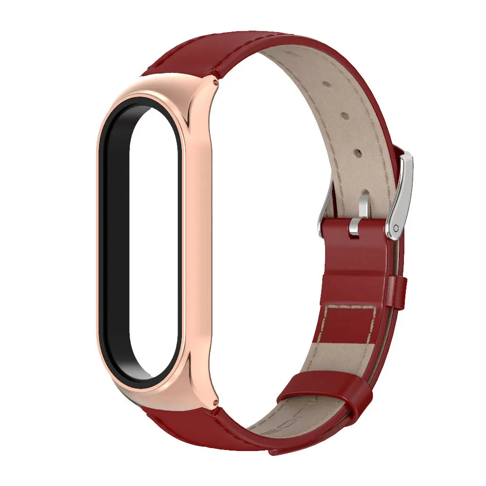 Leather Strap for Xiaomi Mi Band - Stylish Replacement Wristband for Mi Band 10/9/8/7/6/5 Mijobs Design