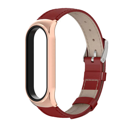 Leather Strap for Xiaomi Mi Band - Stylish Replacement Wristband for Mi Band 10/9/8/7/6/5 Mijobs Design