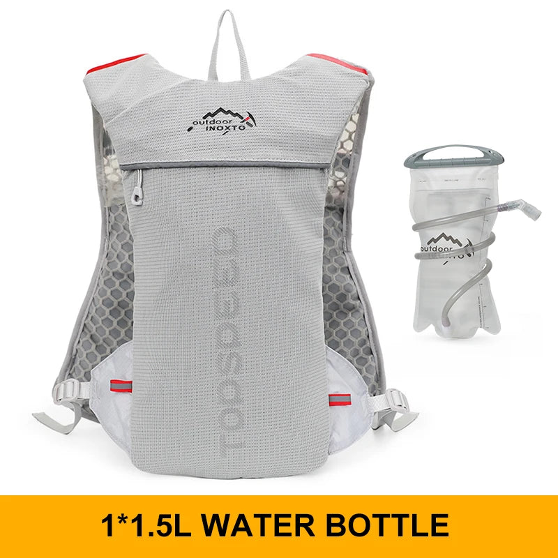 INOXTO 5L Trail Running Backpack - Ultra-Light Hydration Vest for Marathon & Cycling with 1.5L/2L Water Bag