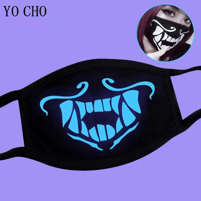 YO CHO Unisex Cotton Dust Mouth Mask – Anime Cartoon Respirator, Warm Mouth Muffle, Perfect Birthday Party Gift