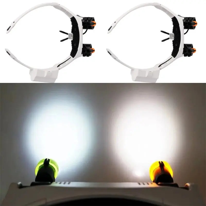 LED Double Lens Magnifying Glasses – Loupe Lamp for Watchmaking, Jewelry & Detail Work