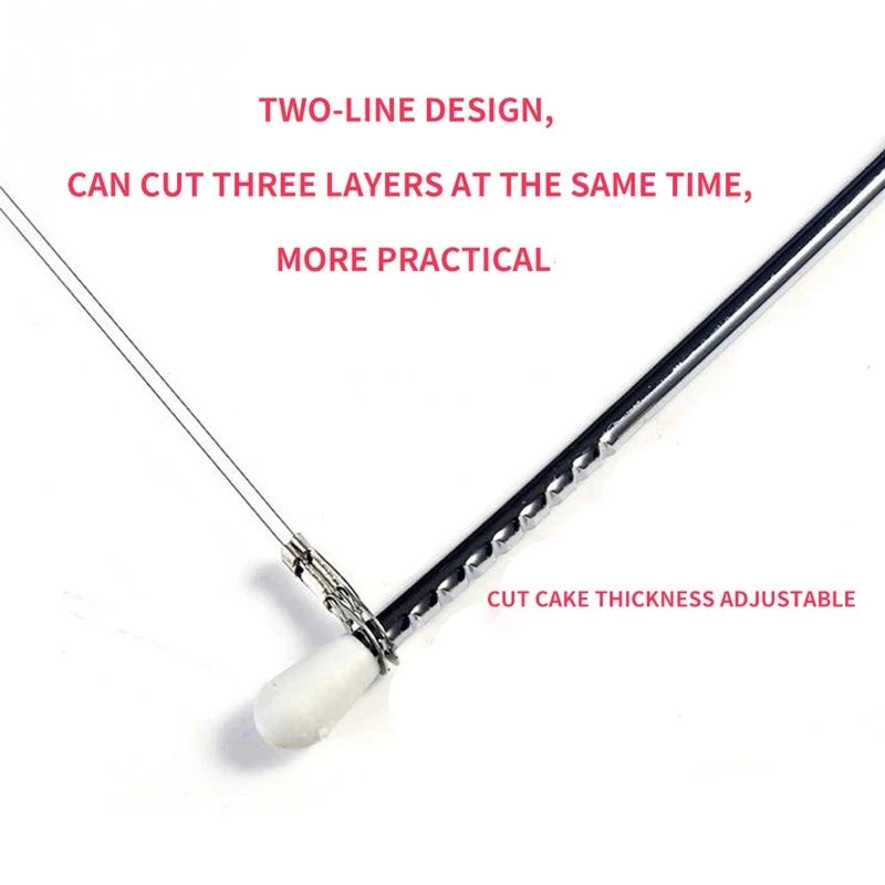 Adjustable Height Cake Cut Slicer: Stainless Steel Device for Cake Decorating - DIY Bakeware Kitchen Cooking Tool