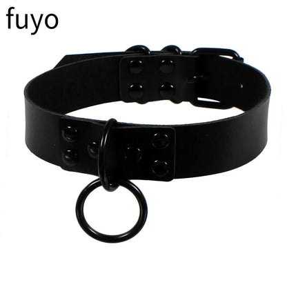 New Spike Choker Necklace – Punk Faux Leather Collar with Big Rivets, Studded Goth Style for Women & Men