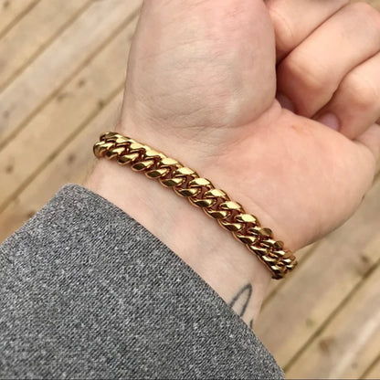 Vnox Men’s Simple Stainless Steel Curb Cuban Link Chain Bracelet – 3-11mm Width, Unisex Wrist Jewelry – Ideal Gift for Women and Men