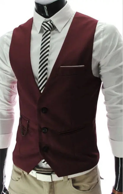 Men’s Slim Fit Vest – Sleeveless Casual & Formal Suit Waistcoat, M-7XL