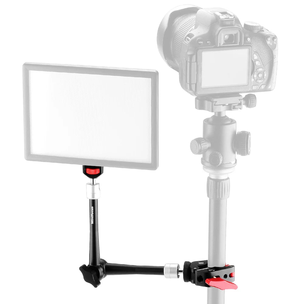 Upgraded 11" Adjustable Friction Articulating Magic Arm for DSLR, Monitor, Flash, LED Video Light, Vlog Cage, Tripod, Gimbal