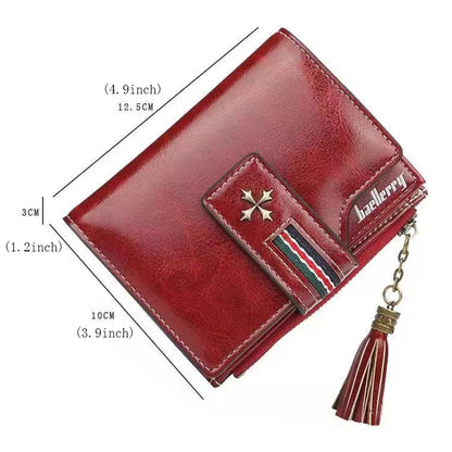 Fashion Small Leather Wallet for Women — Stylish Zipper & Hasp Card Holder, High-Quality Short Credit Card Purse