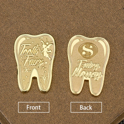 1PC Creative Kids Tooth Fairy Commemorative Coin - Fun Tooth Exchange Gift and Physical Metal Art Coin