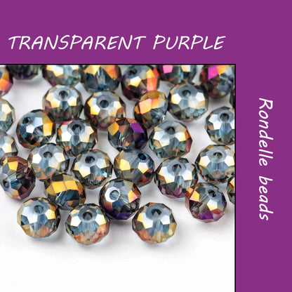 300PCS 4mm Round Crystal Glass Beads Set – Colorful Spacer Beads for Bracelet Jewelry Making & DIY Crafts (Buy 1 Get 1 Free)