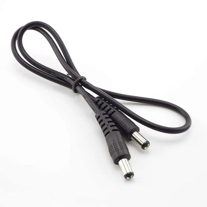 12V 3A DC Male-to-Male Power Cable - 5.5×2.1mm CCTV Adapter Extension Cord 0.5M/1M/2M