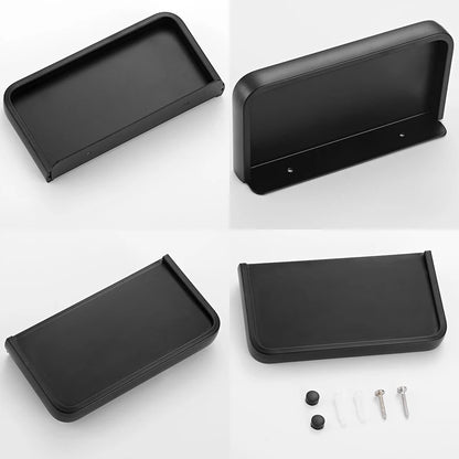 ELLEN Black Toilet Paper Holder with Storage Shelf - Multifunctional Roll Paper Holder EL609