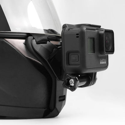 Motorcycle Helmet Phone & Action Camera Mount Holder – GoPro Hero 12/10/9/8/7 Compatible Sports Camera Accessories for Hands-Free Recording