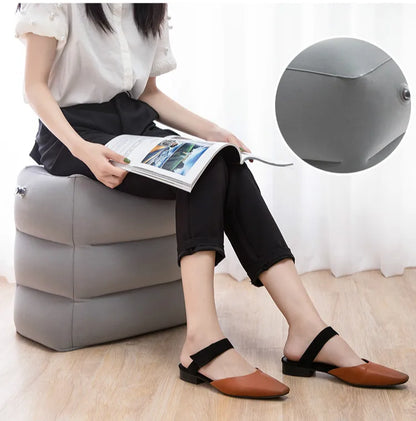 Inflatable Flight Sleeping Footrest Pillow – Adjustable Travel Rest Pillow for Airplane, Car, Bus, and Kids (WJ529)