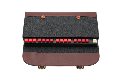 PU Felt Keyboard Carrying Case – Protective Bag for Planck 40%, 60%, 80%, 100%, GH60, XD64, TADA68, TKL 87/104, ANSI, BM60/65/68, Poker Keyboards