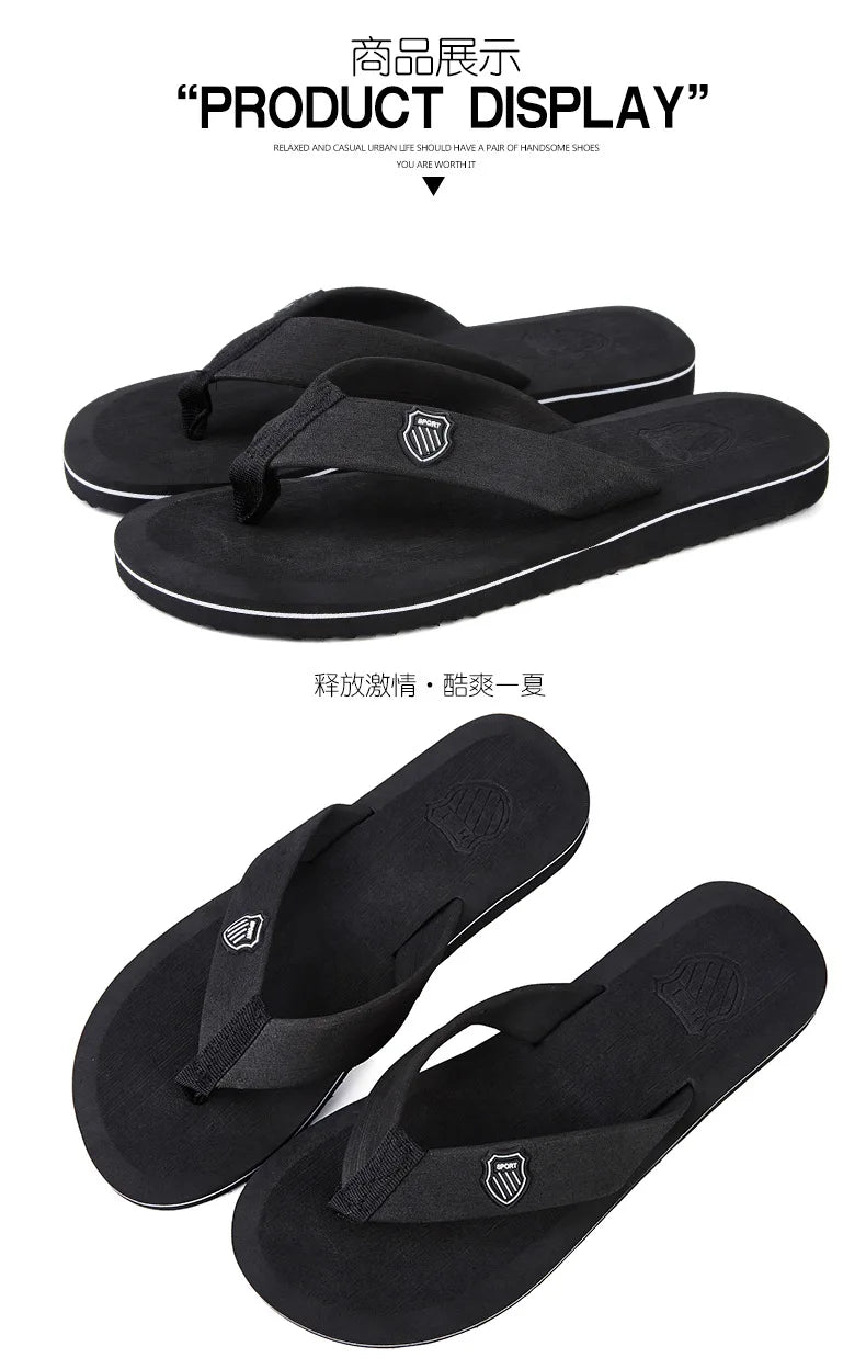 Men's Summer Sandals – High-Quality Anti-Slip Flip Flops, Casual Beach Shoes, Zapatos Hombre Slippers