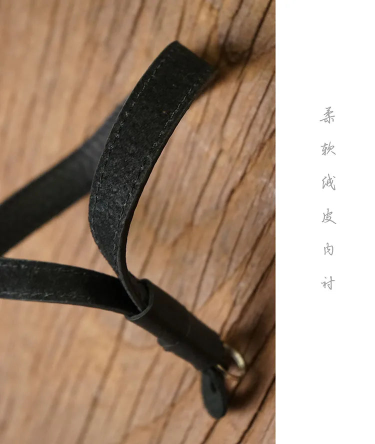 AYdgcam Genuine Leather Camera Wrist Strap - Handmade Adjustable Hand Grip for Fujifilm XT4 X100F Leica Q2 Canon Nikon Sony Lumix Panasonic Cameras