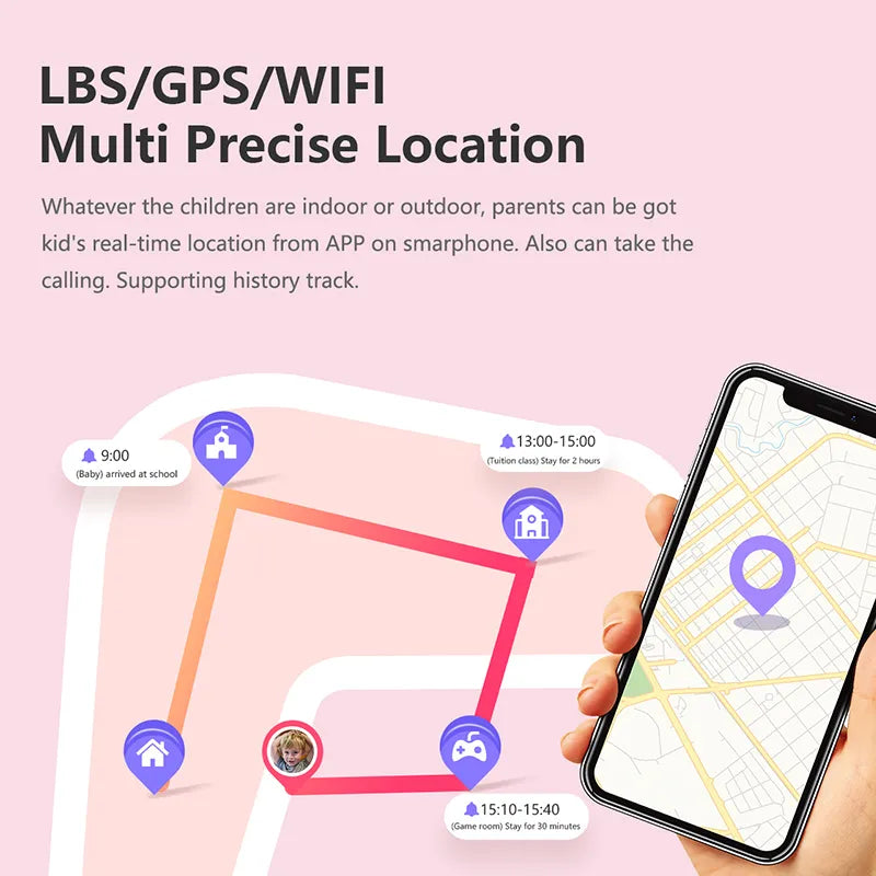 LT21 4G Kids Smart Watch with GPS, WiFi, Video Call, SOS, IP67 Waterproof - Child Safety Tracker and Location Monitor Phone Watch