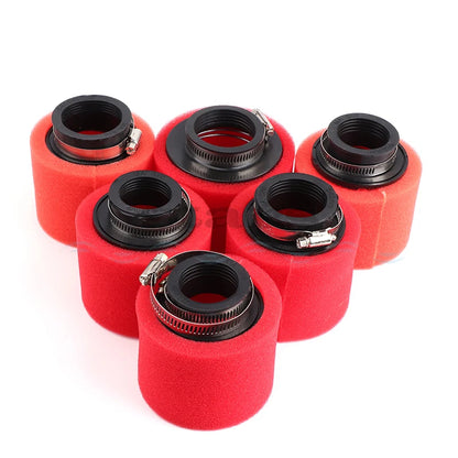 35–60mm Foam Air Filter – Red Elbow Neck Sponge Cleaner for Scooter, Dirt Bike, Motorcycle | Kayo BSE Compatible