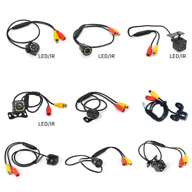 Hippcron HD Car Rear View Camera with 4 LED Night Vision – 170° Waterproof CCD Reversing & Parking Assist Auto Monitor