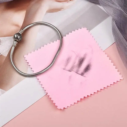 Silver Polishing Cloth – 8x8cm Reusable Jewelry Cleaning Wipes (10/50PCS) Anti-Tarnish
