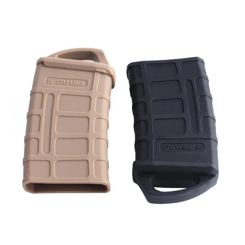 Tactical M4/M16 Fast Magazine Rubber Holster - 5.56 Mag Bag Sleeve Slip Cover for Gun Airsoft Cartridge, Hunting Accessories