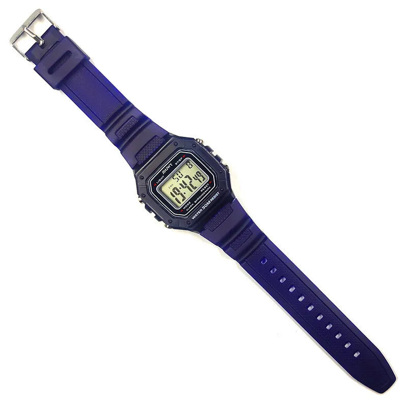 Men’s Army Green Digital Sports Watch - Waterproof LED Electronic Wristwatch with Square Dial and Modern Military Style