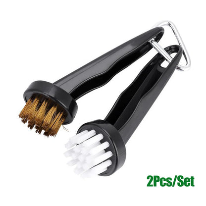 GLOOF Portable Golf Club Brush Kit – Round Head Cleaner for Irons, Putters & Shoe Cleats