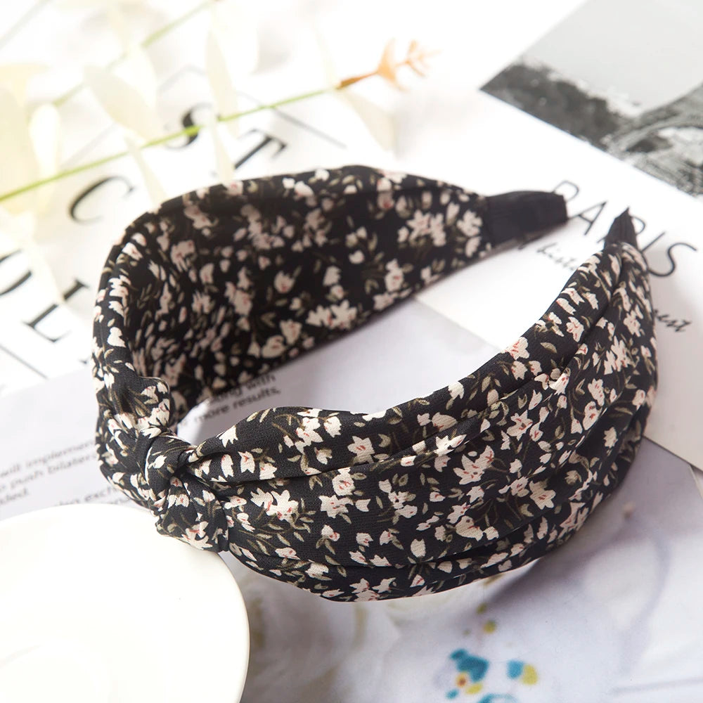 Fashion Leopard Print Headband — Wide Cross Elastic Bow Hairband for Women & Girls Hair Accessories