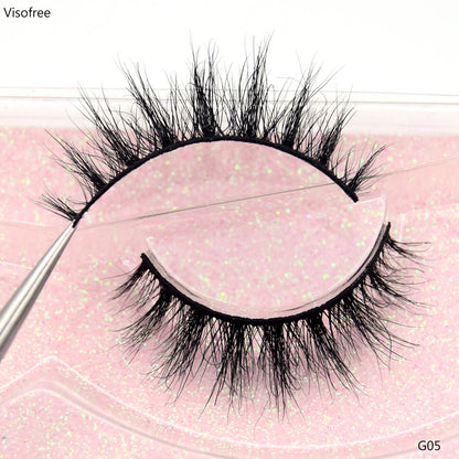 Visofree 3D Mink Eyelashes – Thick Handmade Full Strip Cruelty-Free False Lashes for Makeup M56