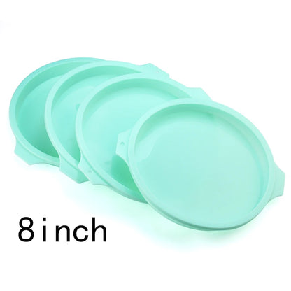 FAIS DU Silicone Cake Pan Set – 2-8pcs 4/6/8inch Round Molds for Rainbow Cake & Mousse Baking