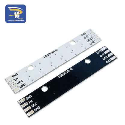 8-Bit WS2812B RGB LED Lamp Panel Module - 5V 5050 Full-Color Rainbow Lights for Arduino Projects