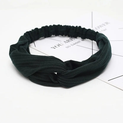 Women Cross Top Knot Headband – Elastic Soft Solid Color Hair Bands, Twisted Knotted Headwrap, Hair Accessories for Girls