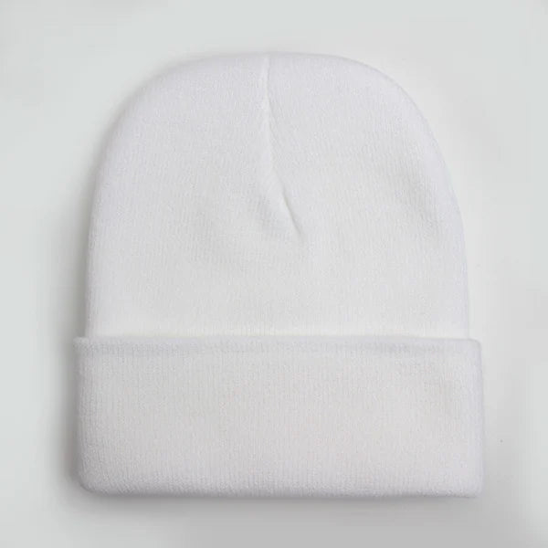 Solid Unisex Beanie – Soft Warm Wool Blend Knitted Cap for Men and Women, Autumn Winter Skullcap, Ski Hat, 24 Colors