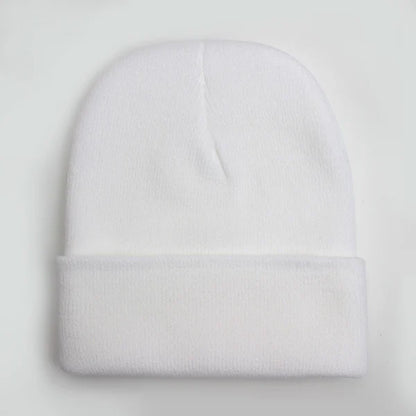 Solid Unisex Beanie – Soft Warm Wool Blend Knitted Cap for Men and Women, Autumn Winter Skullcap, Ski Hat, 24 Colors