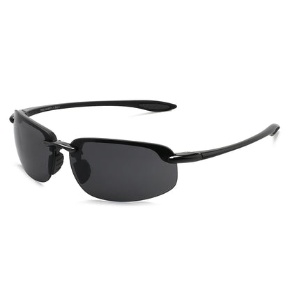 JULI Sports Sunglasses – TR90 Rimless Frame, UV400 Protection for Men & Women, Ideal for Cycling, Running, Fishing, Baseball, and Driving, Model 8001