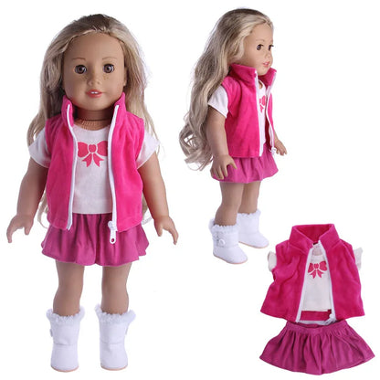 18-Inch American Doll Clothes Set — 43CM Reborn Baby Doll Outfit for Nenuco, Our Generation Dolls, DIY Toys Gift for Girls