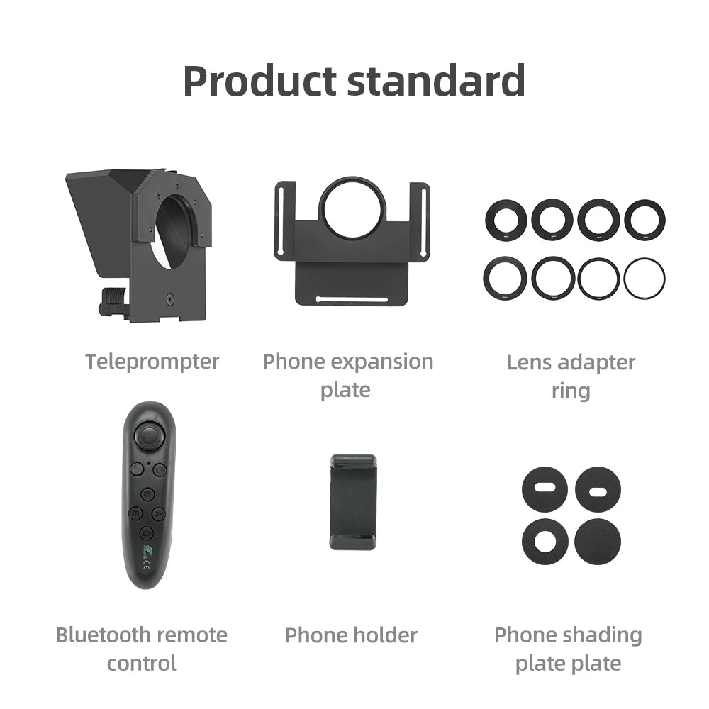 Ambitful Mini Teleprompter – Portable Phone & DSLR Recording Inscriber with Remote Control for Video