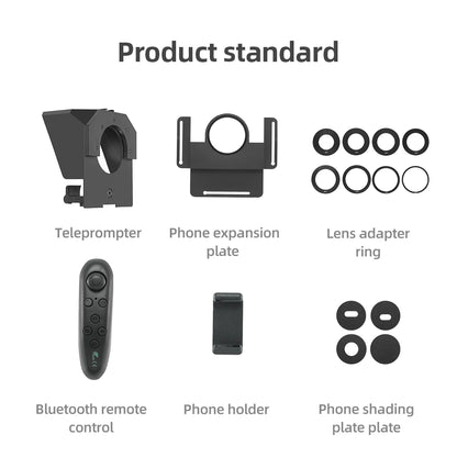 Ambitful Mini Teleprompter – Portable Phone & DSLR Recording Inscriber with Remote Control for Video