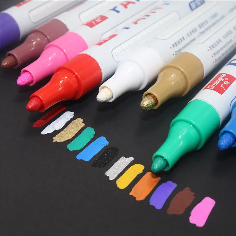 Waterproof Car Tire Paint Marker – Permanent Oily Pen for Graffiti & Tread Repair